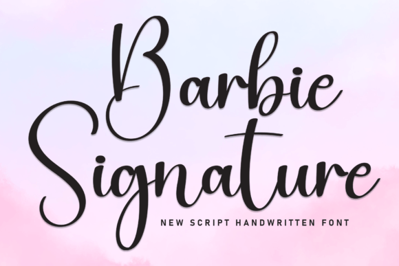 Barbie Signature: A Sweet Handwritten Display Font for Creative Projects