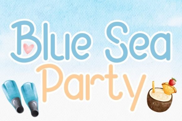 Blue Sea Party: Elevating Digital Brand Identity with Elegant Script Typography