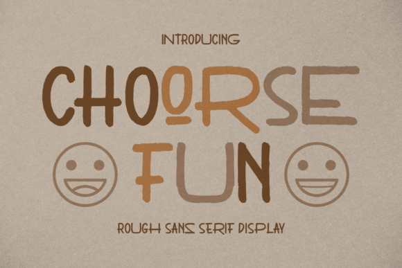 Choorse Fun Typeface: Elevating Brand Identity with Rough Sans Serif Display