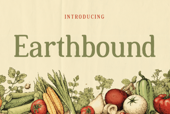 Earthbound Typeface: A Rustic Display Font for Editorial Design
