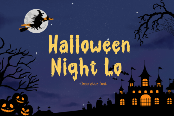 Halloween Night Lo: A Spooky Decorative Typeface for Seasonal Branding