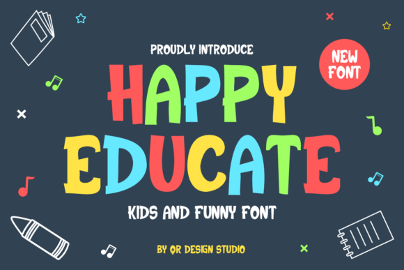 Happy Educate: A Sweet Handwritten Font for Authentic Brand Identity