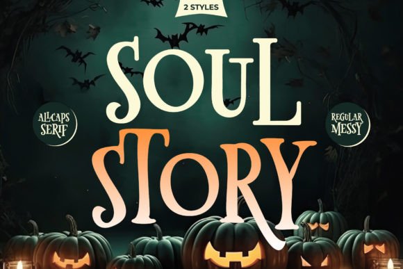 Soul Story: The All-Caps Bouncy Serif for Playful Digital Design