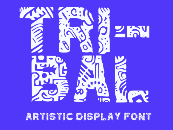 Tribal Doodle Typeface for Bold Editorial Design